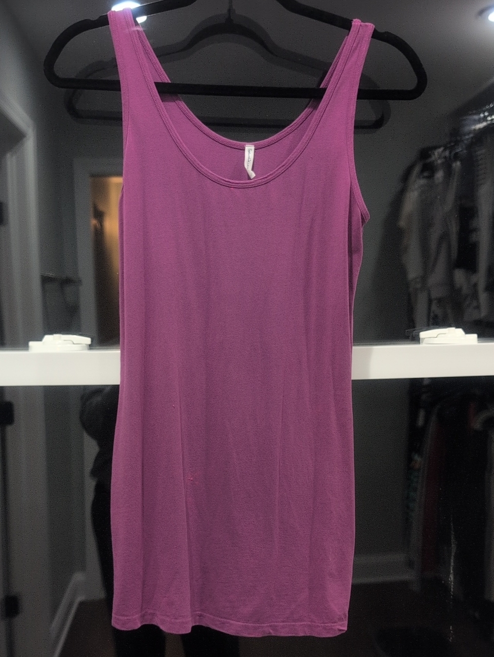 Splendid Purple Layering Scoop Neck Tank Top Long